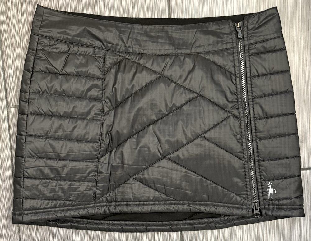 Smartwool Corbet 120 Skirt Women’s Medium Black Quilted Puffer Merino Wool Blend